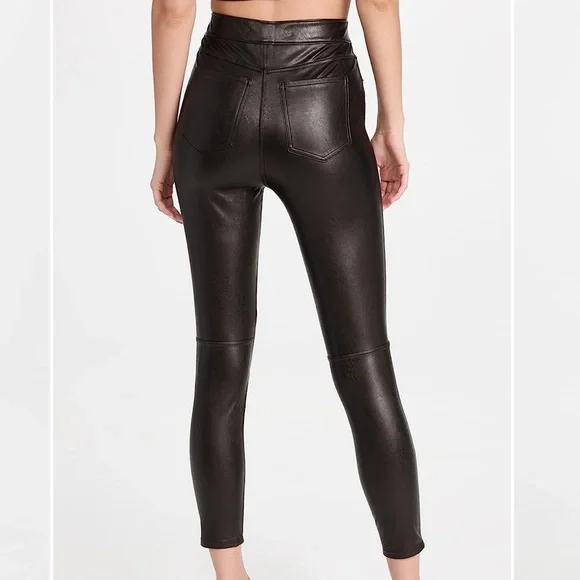 Leather Like ankle skinny pants - Picture 2 of 9